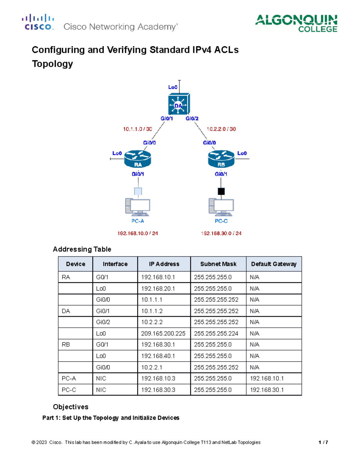 05 L Standard ACL - networking lab notes. - Configuring and Verifying ...