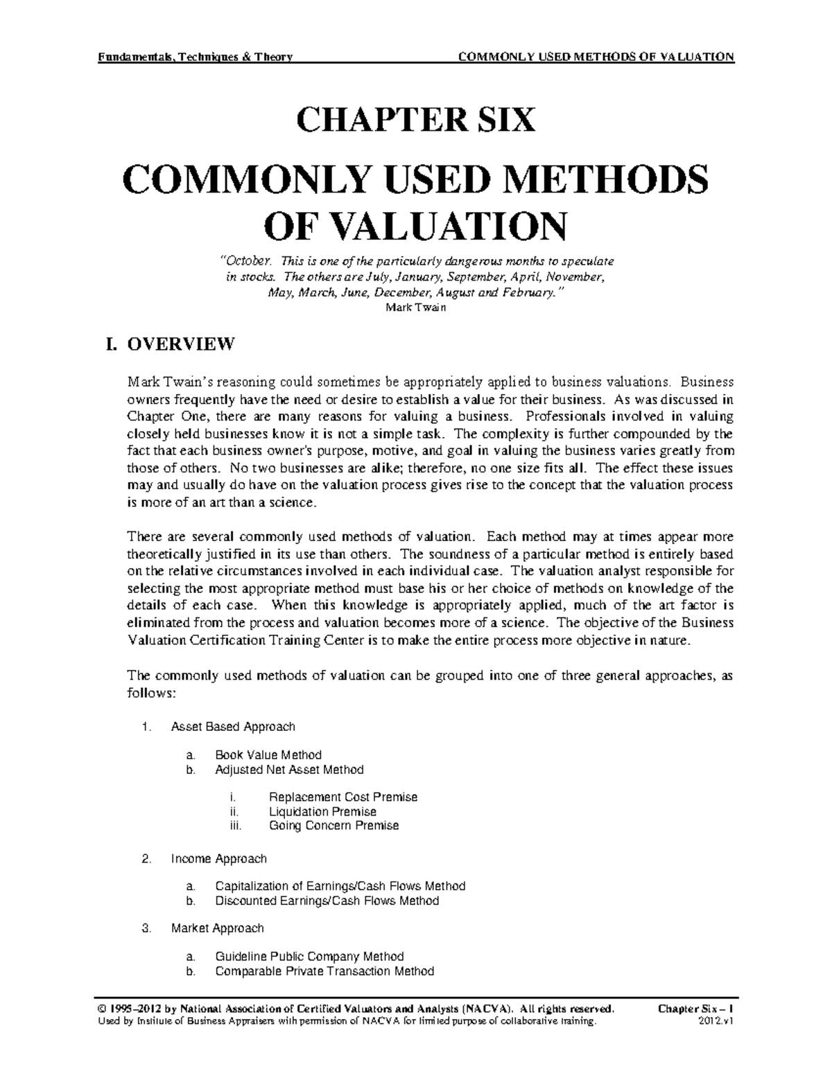 2012 v1 FTT Chapter Six - Lecture notes 1-10 - Fundamentals, Techniques ...