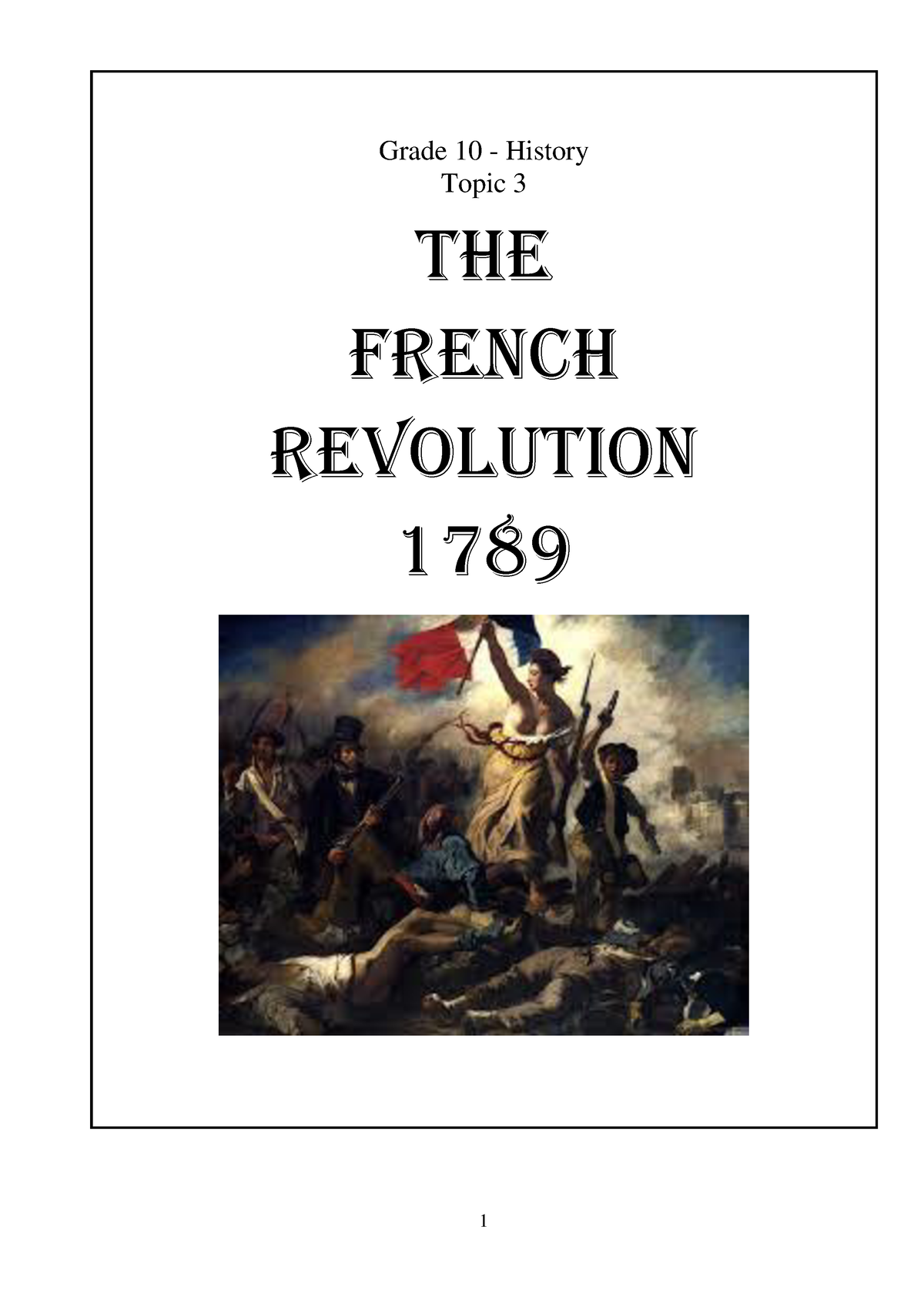 the french revolution essay grade 10