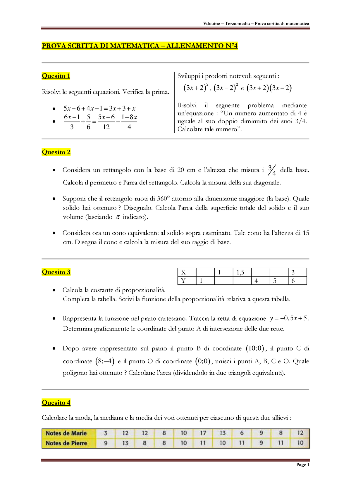 Terzaprovascritta 4 - Un Modo Efficace Per Esercitarsi E Ripassare ...