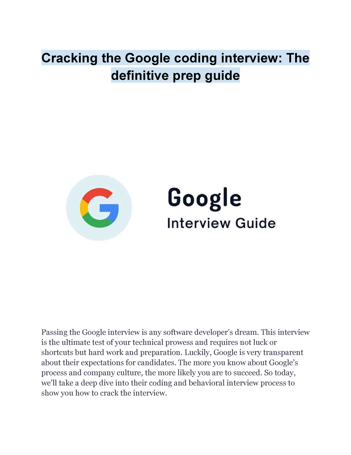 google research technical interview