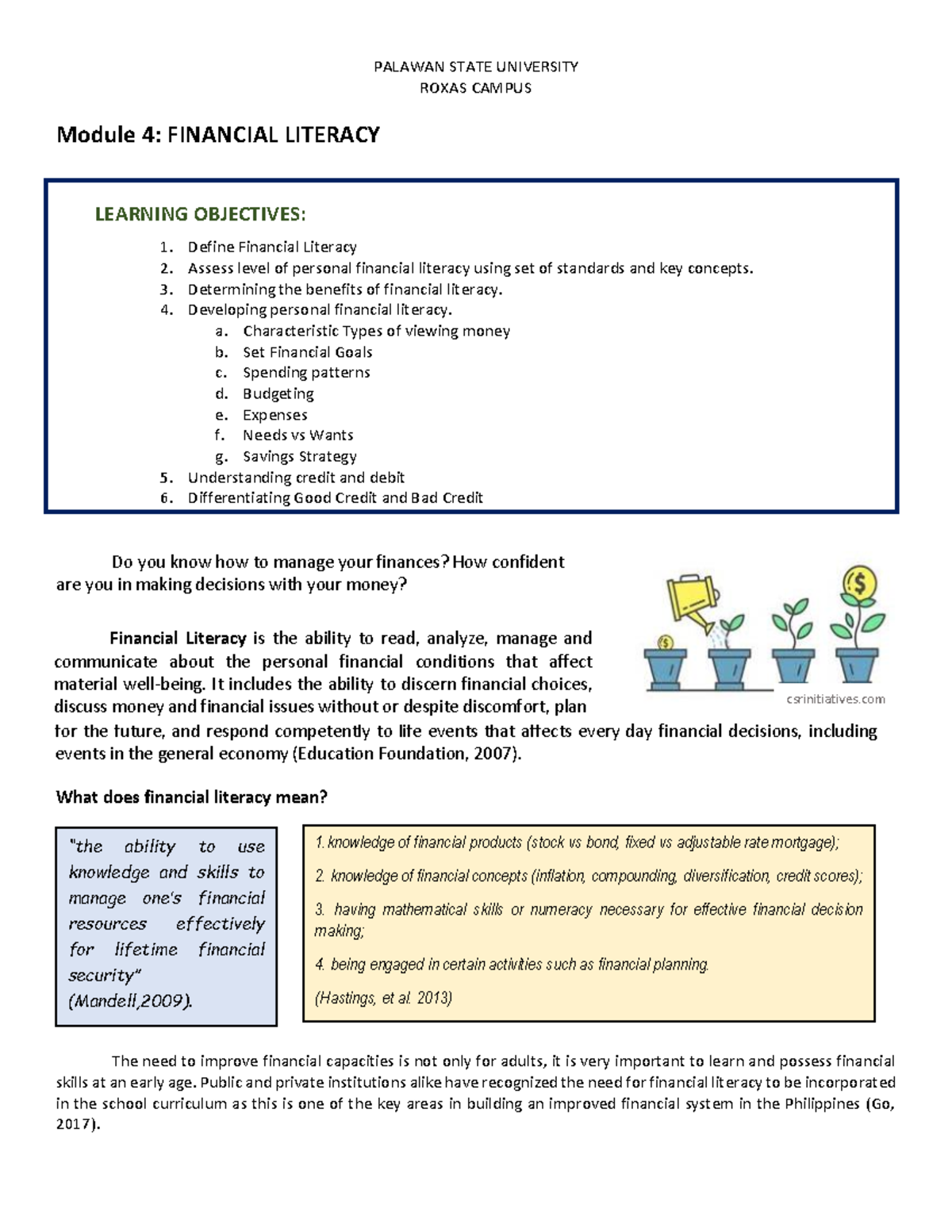 module-financial-literacy-palawan-state-university-roxas-campus