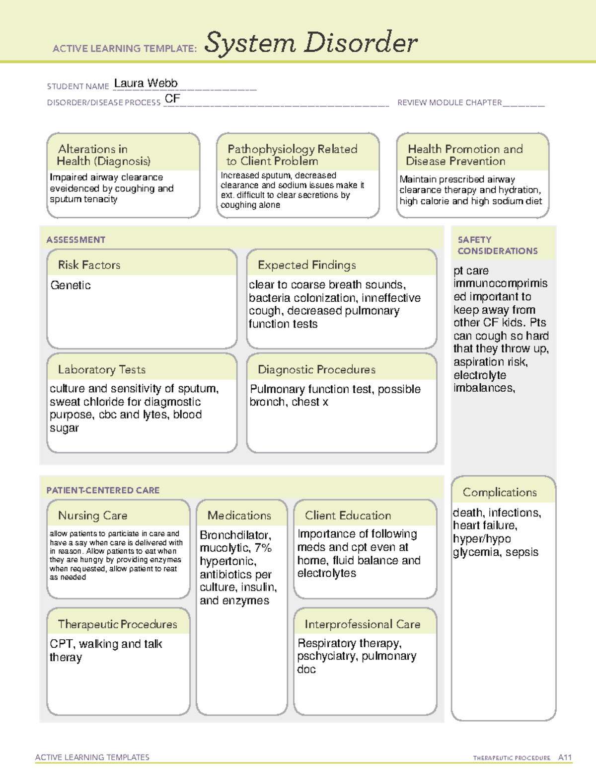 Template CF - ACTIVE LEARNING TEMPLATES THERAPEUTIC PROCEDURE A System ...