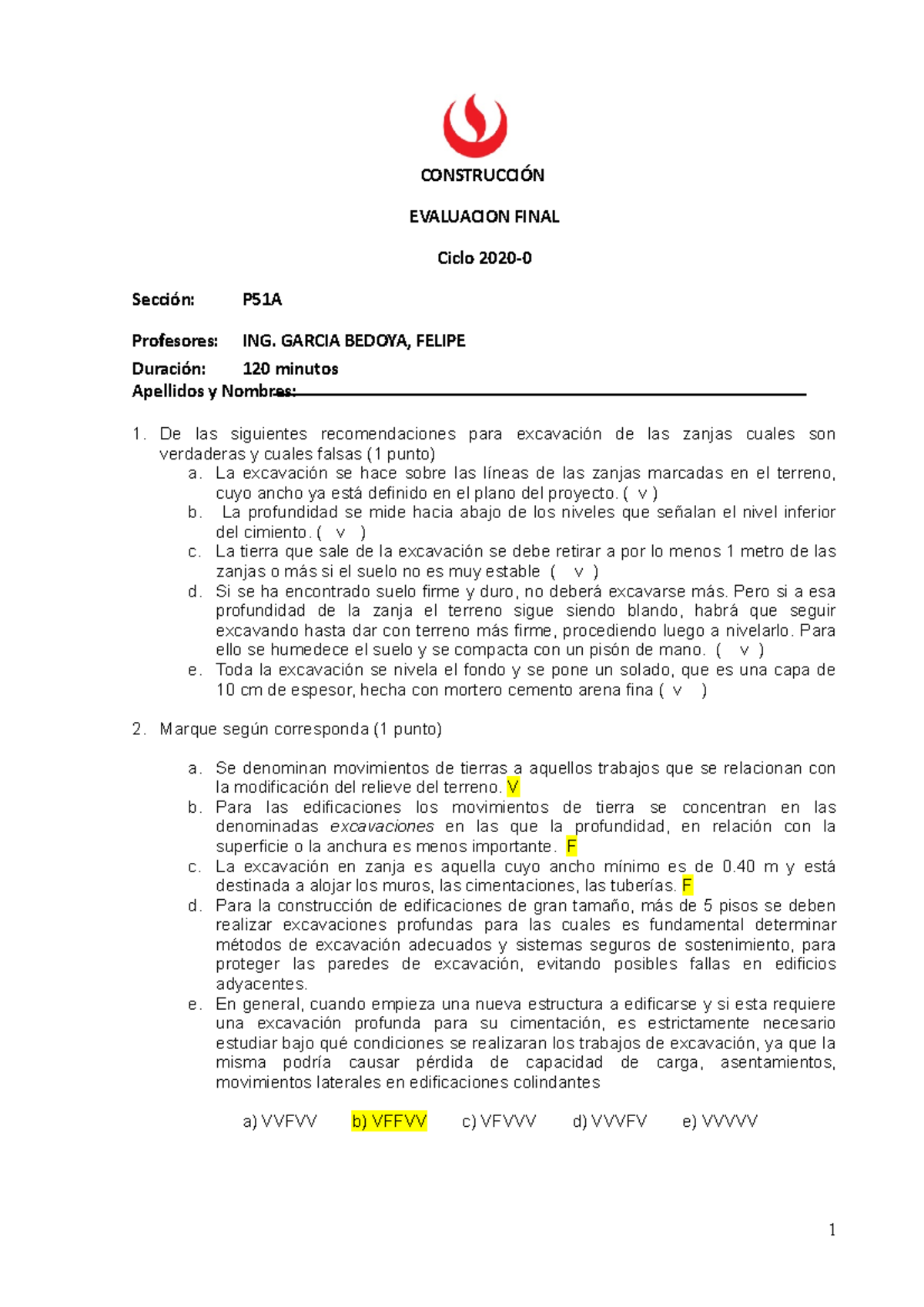 Examen Final C Onstrucción 2021-1 - CONSTRUCCIÓN EVALUACION FINAL Ciclo ...