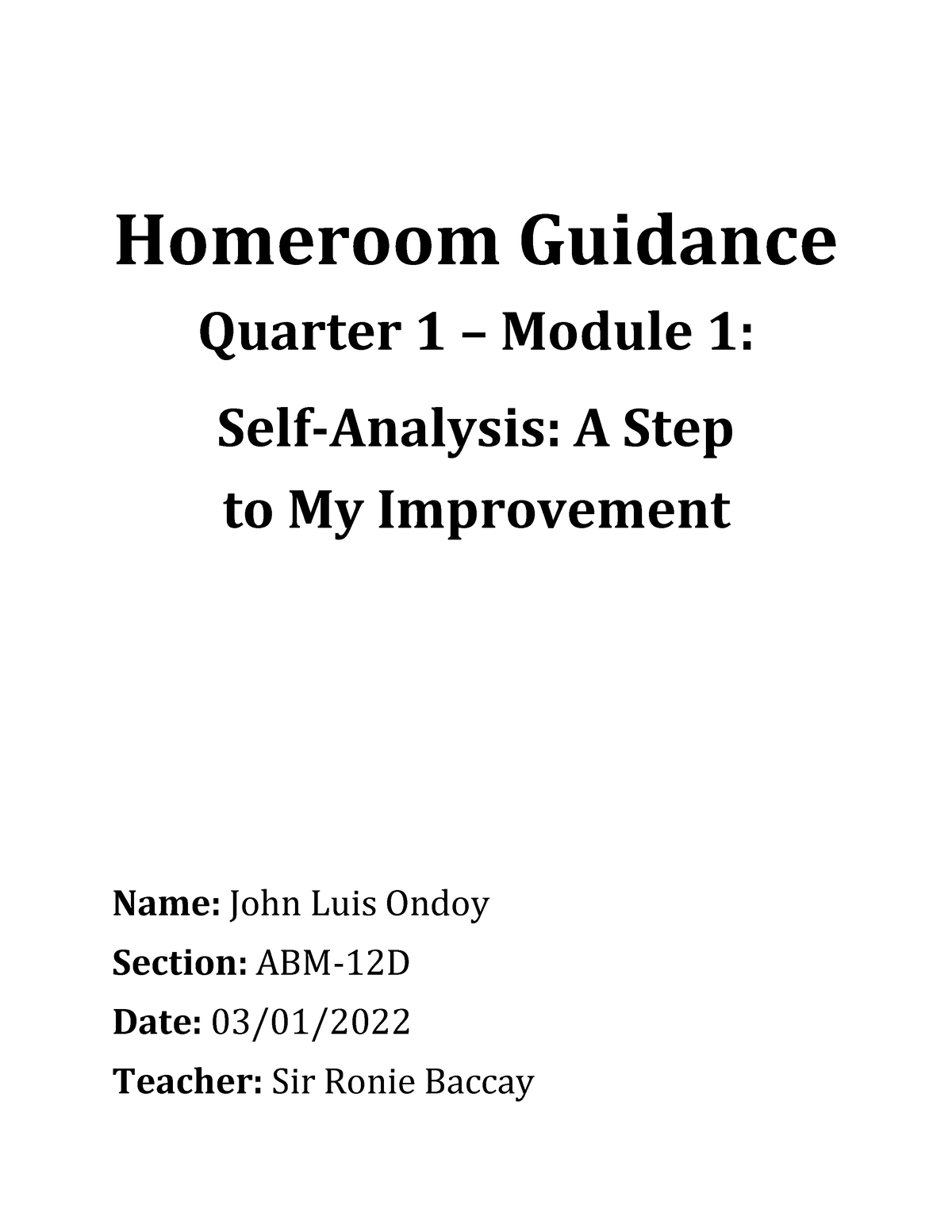 Homeroom Guidance Module 1 Homeroom Guidance Quarter 1 Module 1   Thumb 1200 1553 