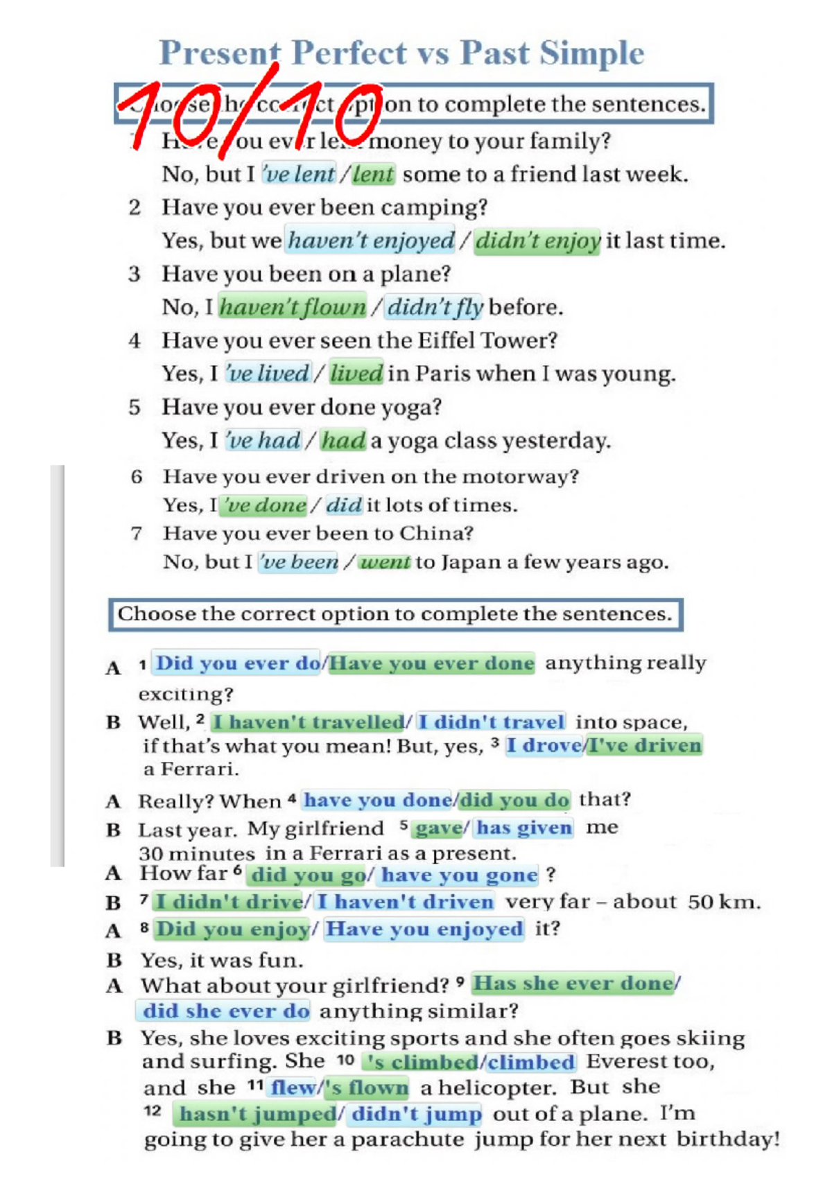 Present perfect vs past simple - Mathematical Methods for Engineers II ...