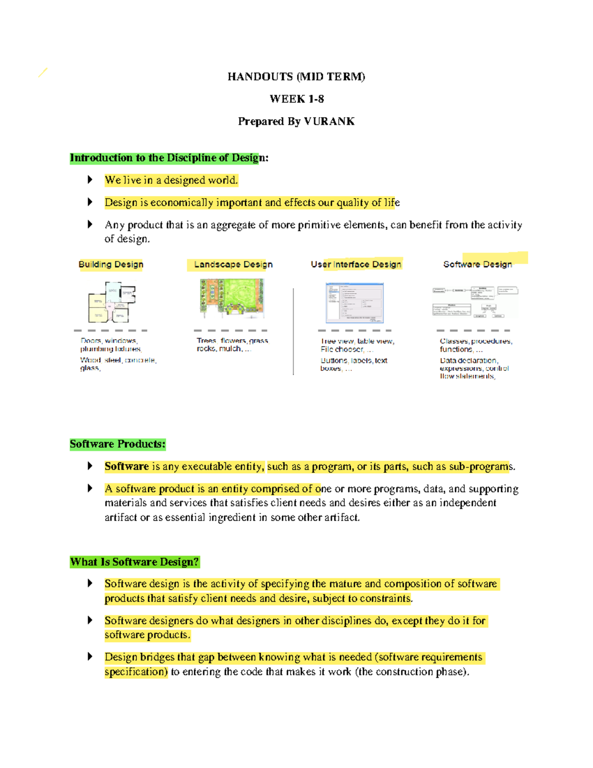 CS603 Handouts(MID TERM) - HANDOUTS (MID TERM) WEEK 1- Prepared By ...