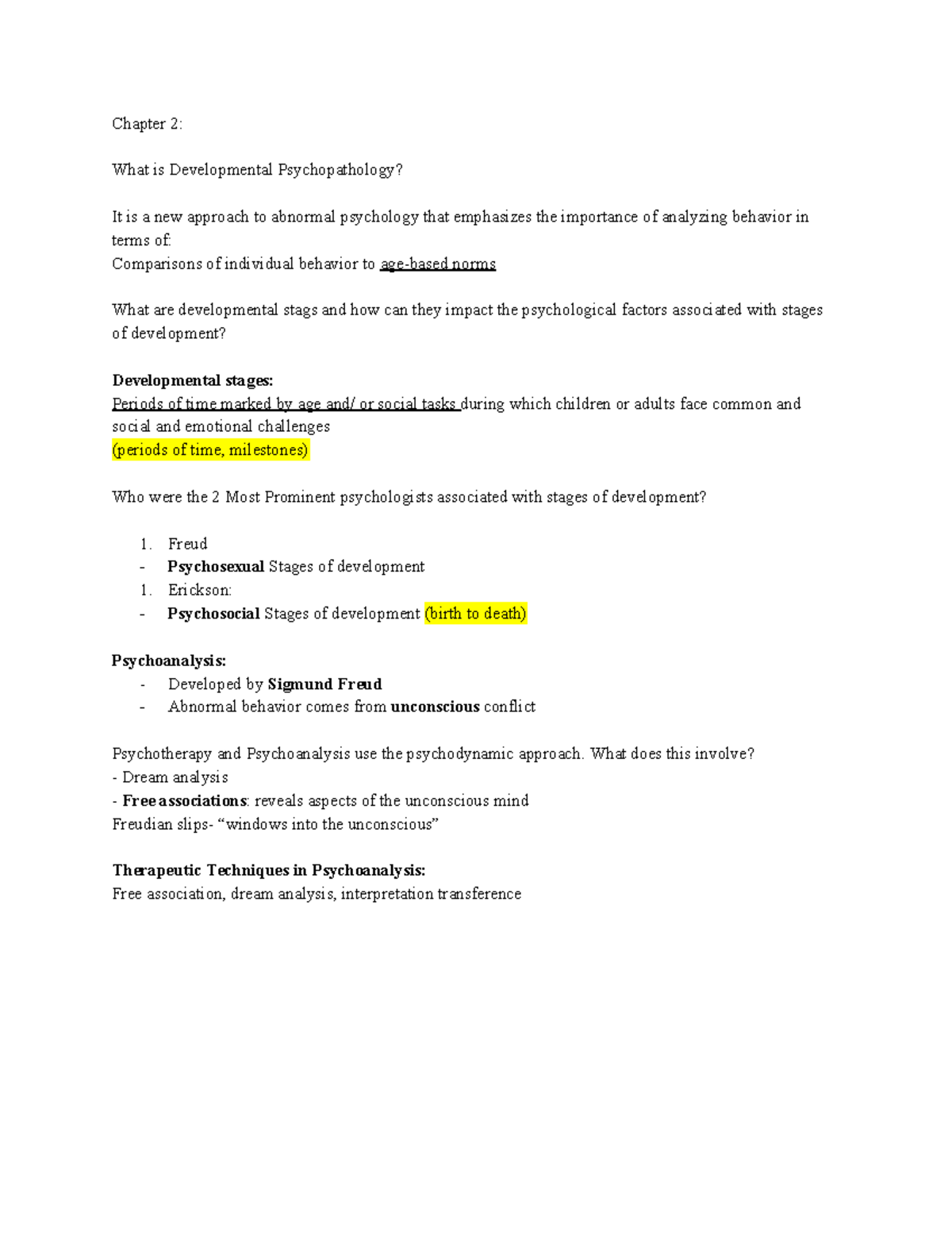 Chapter 2 Developmental Psychopathology - Abnormal Psych - Chapter 2 ...