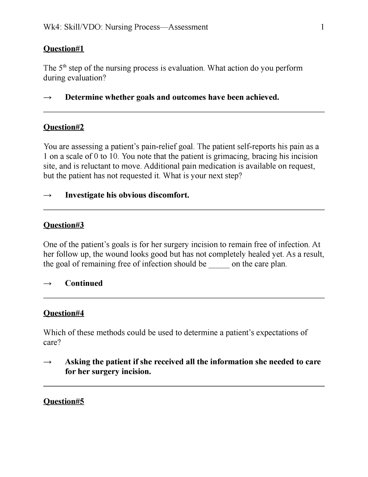 Wk4-Skill-VDO-Nurisng Process-Evaluation - Wk4: Skill/VDO: Nursing ...