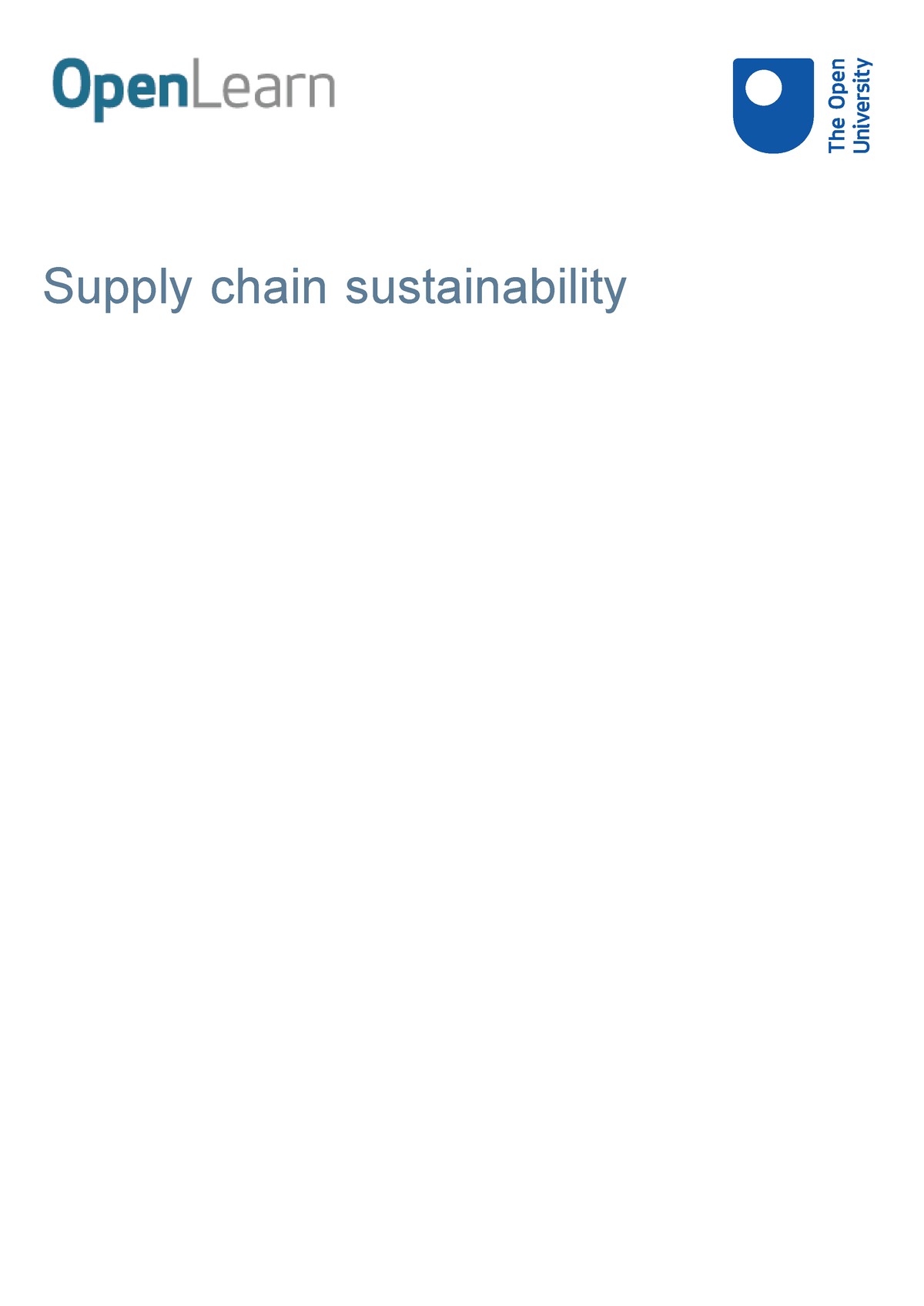 Supply Chain Sustainability Printable - Supply Chain Sustainability ...