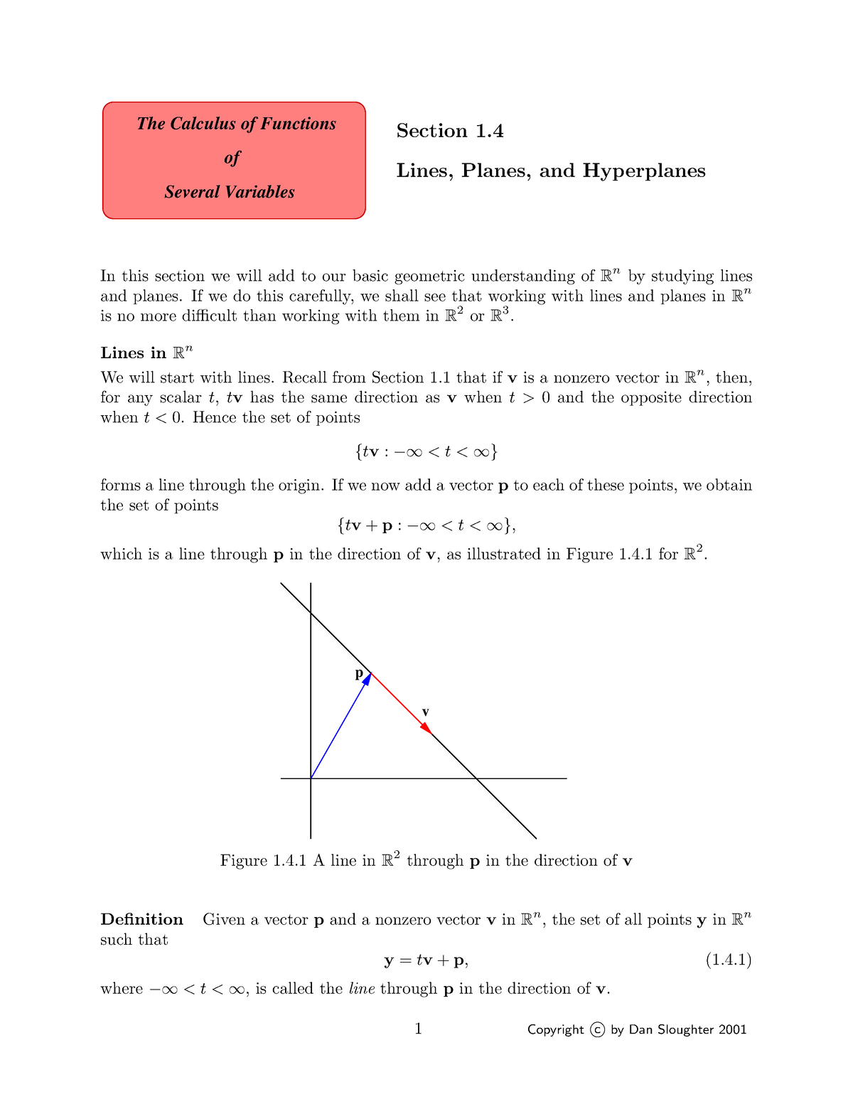 Sec14 - Nnnf - Several Variables The Calculus of Functions of Section 1 ...