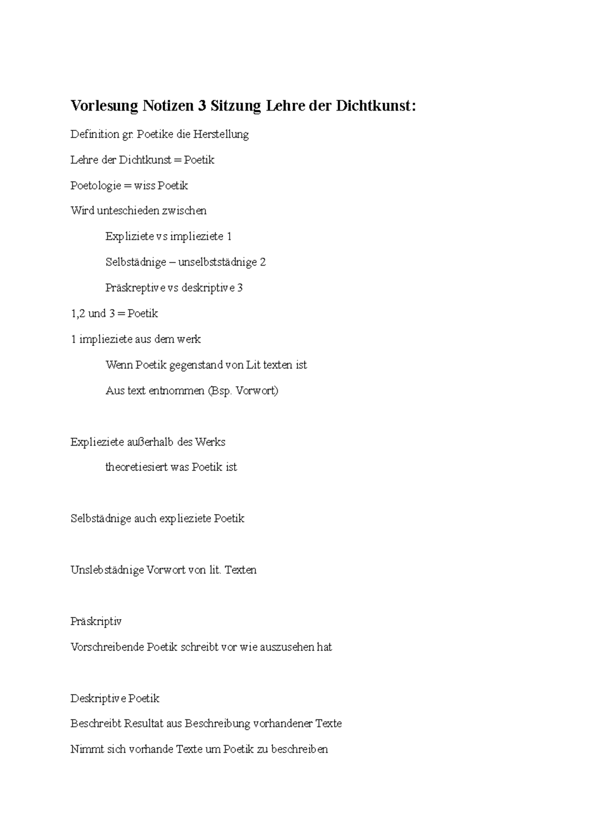 Lehre Von Der Dichtkunst 6 Buchstaben