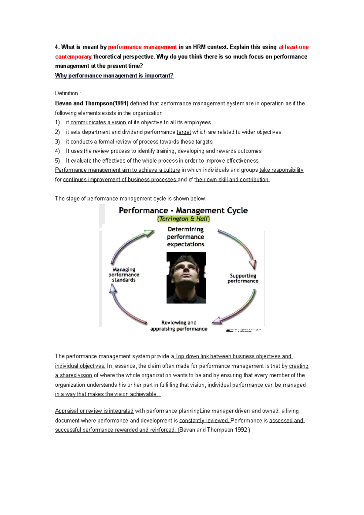 Perfromance 1 - the key point of the Human resource Performance - What ...