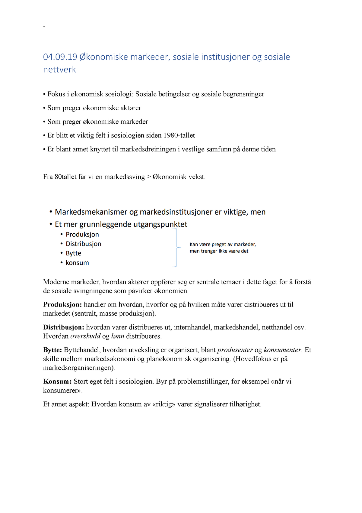 Økonomiske Markeder, Sosiale Institusjoner Og Sosiale Nettverk - 04.09 ...