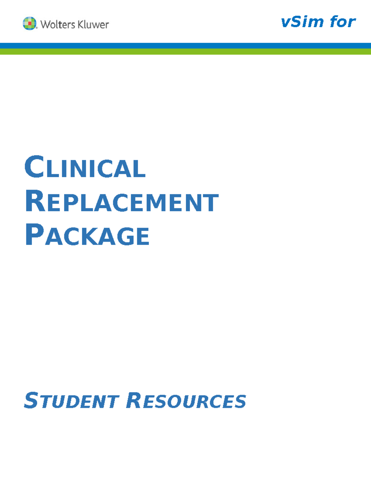 V Sim Vernon Russell Clinical Replacement Package Student Resources