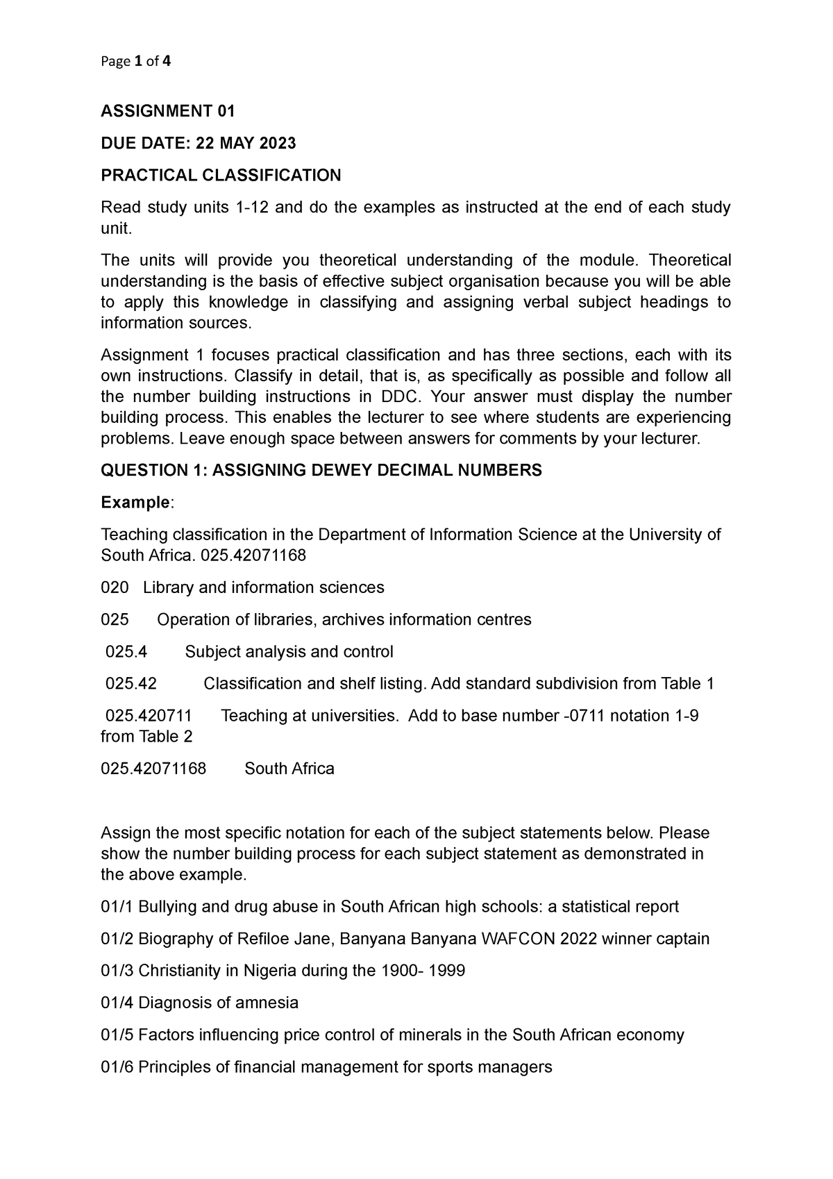 AIS3702 Assignment 01 - Dff - ASSIGNMENT 01 DUE DATE: 22 MAY 2023 ...