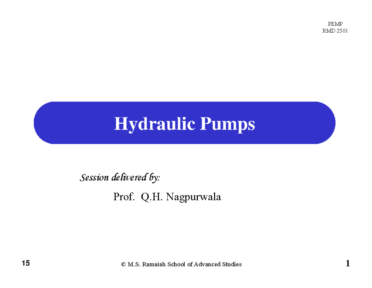 15-Hydraulic Pumps [Compatibility Mode] - Hydraulic PumpsHydraulic ...