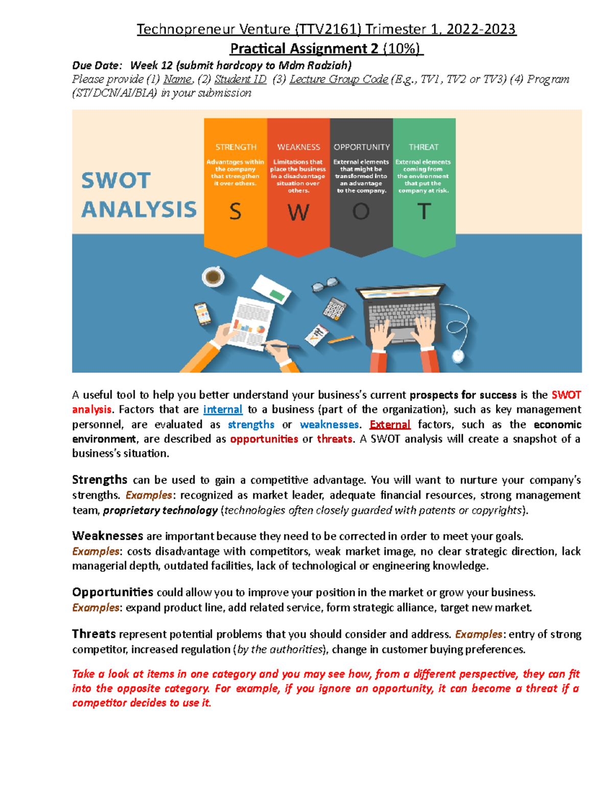 Assignment 2 - TTV2161 trim 2210 - Technopreneur Venture (TTV2161 ...