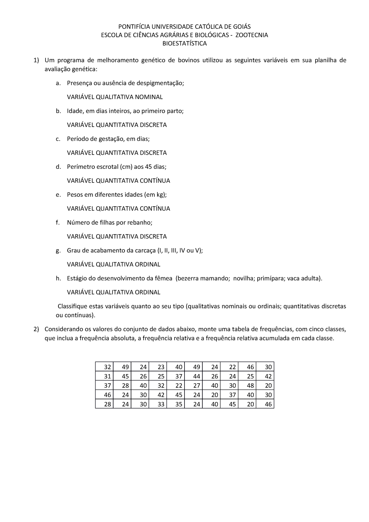 Exercícios De Estatística Descritiva Com Gabarito - EDUKITA