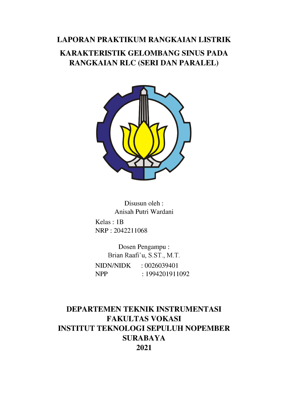 LAPORAN PRAKTIKUM RANGKAIAN LISTRIK - LAPORAN PRAKTIKUM RANGKAIAN ...