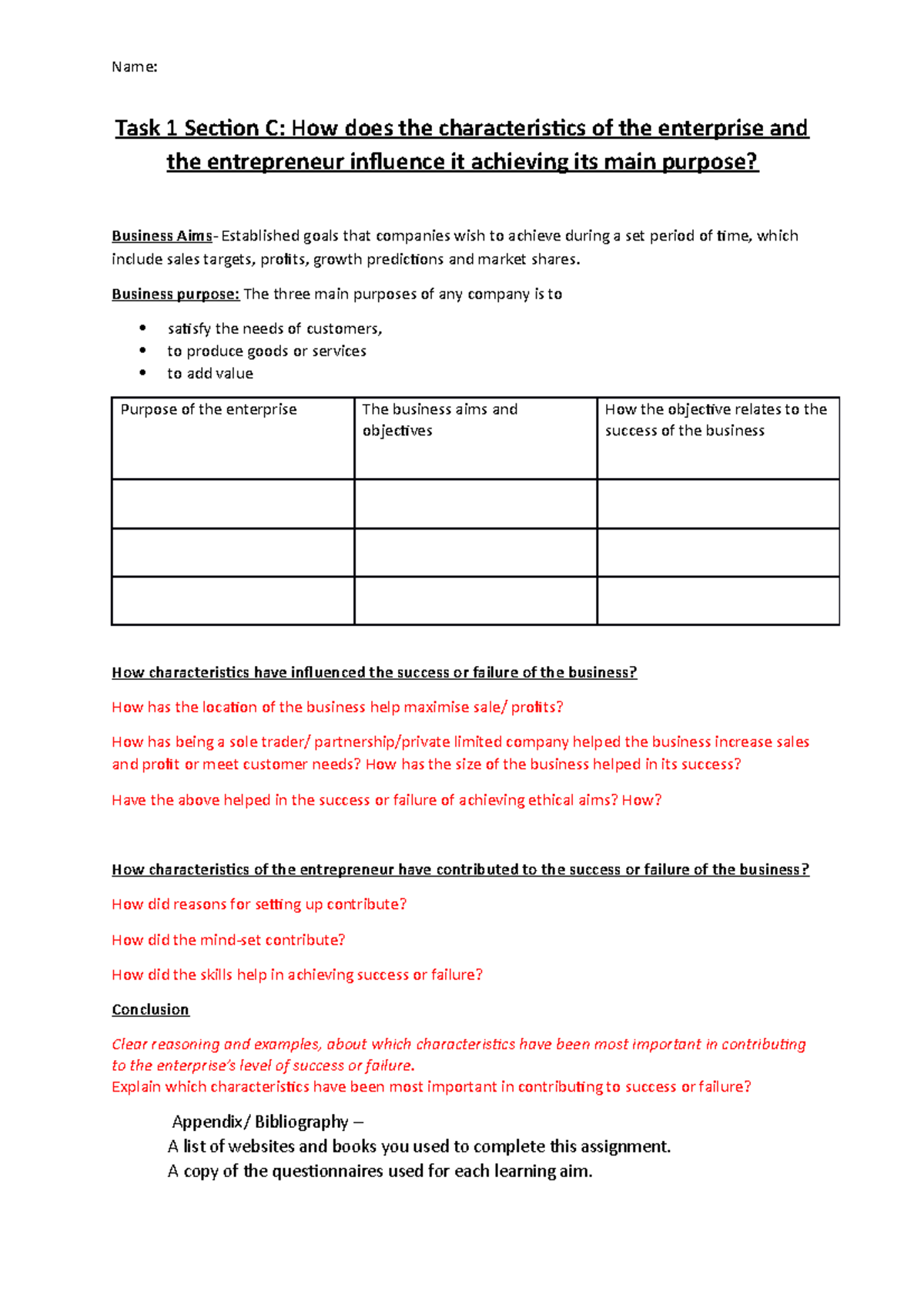 Component 1 Task 1 Section C. - Name: Task 1 Section C: How does the ...