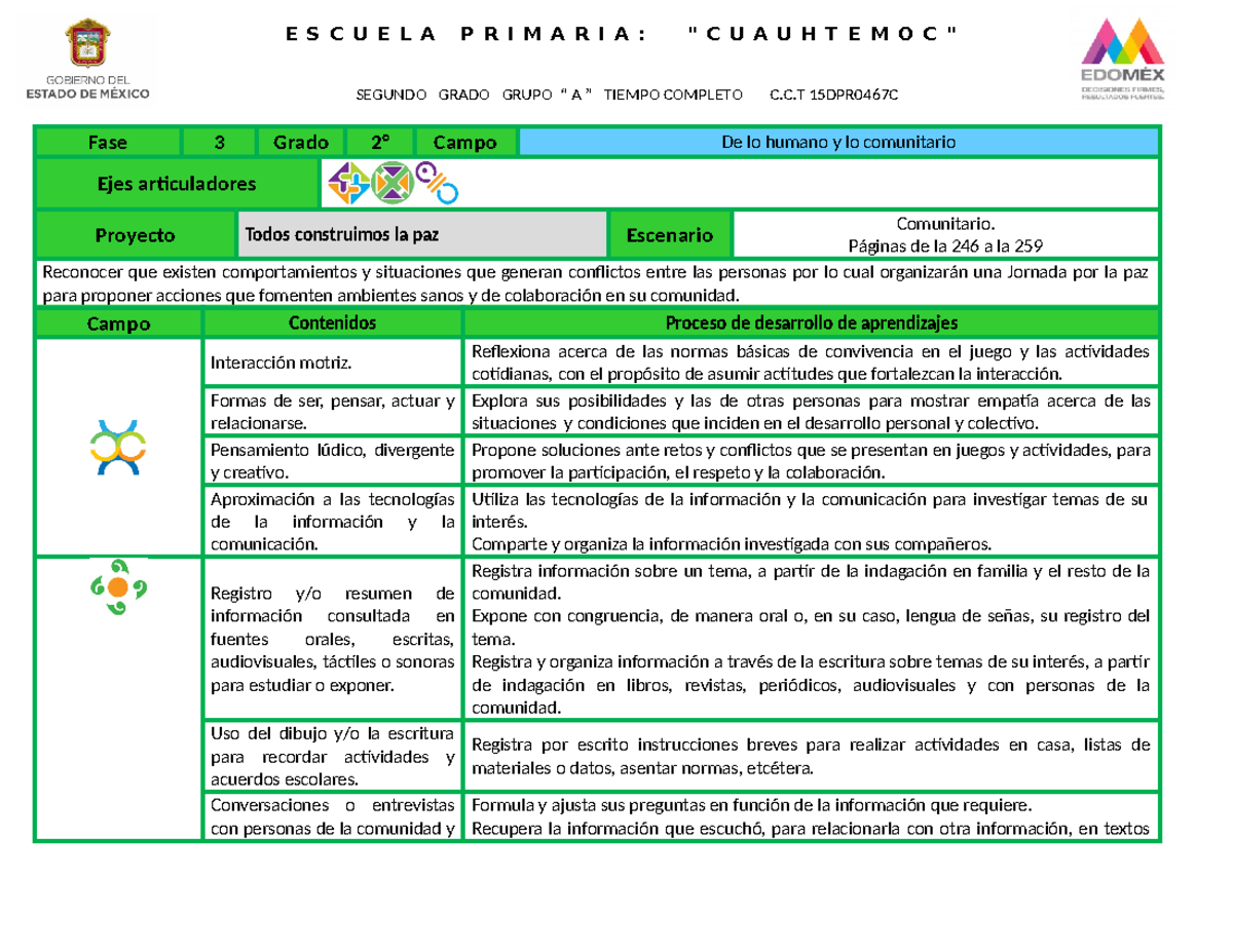 2do Grado Diciembre - 03 Todos construimos la paz (2023-2024) - E S C U ...