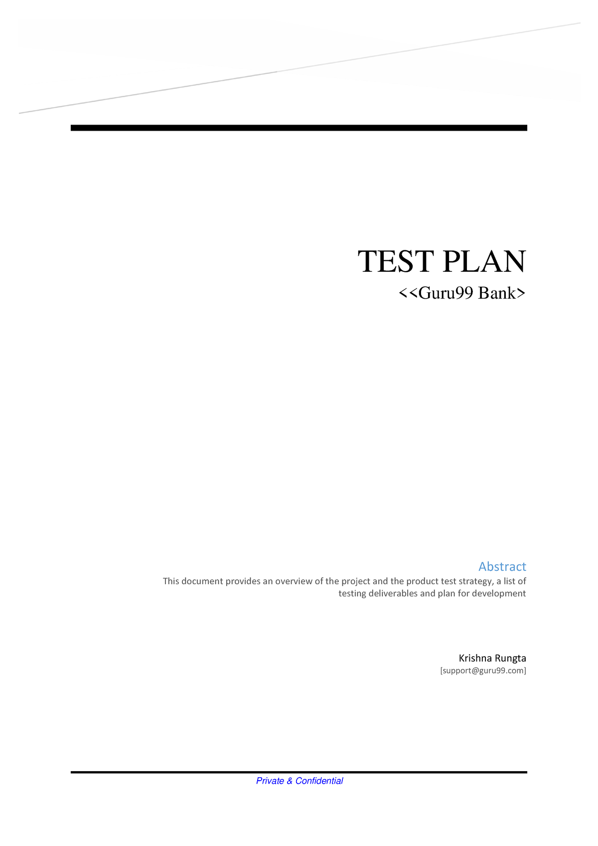 Test Plan Guru99 - TEST PLAN