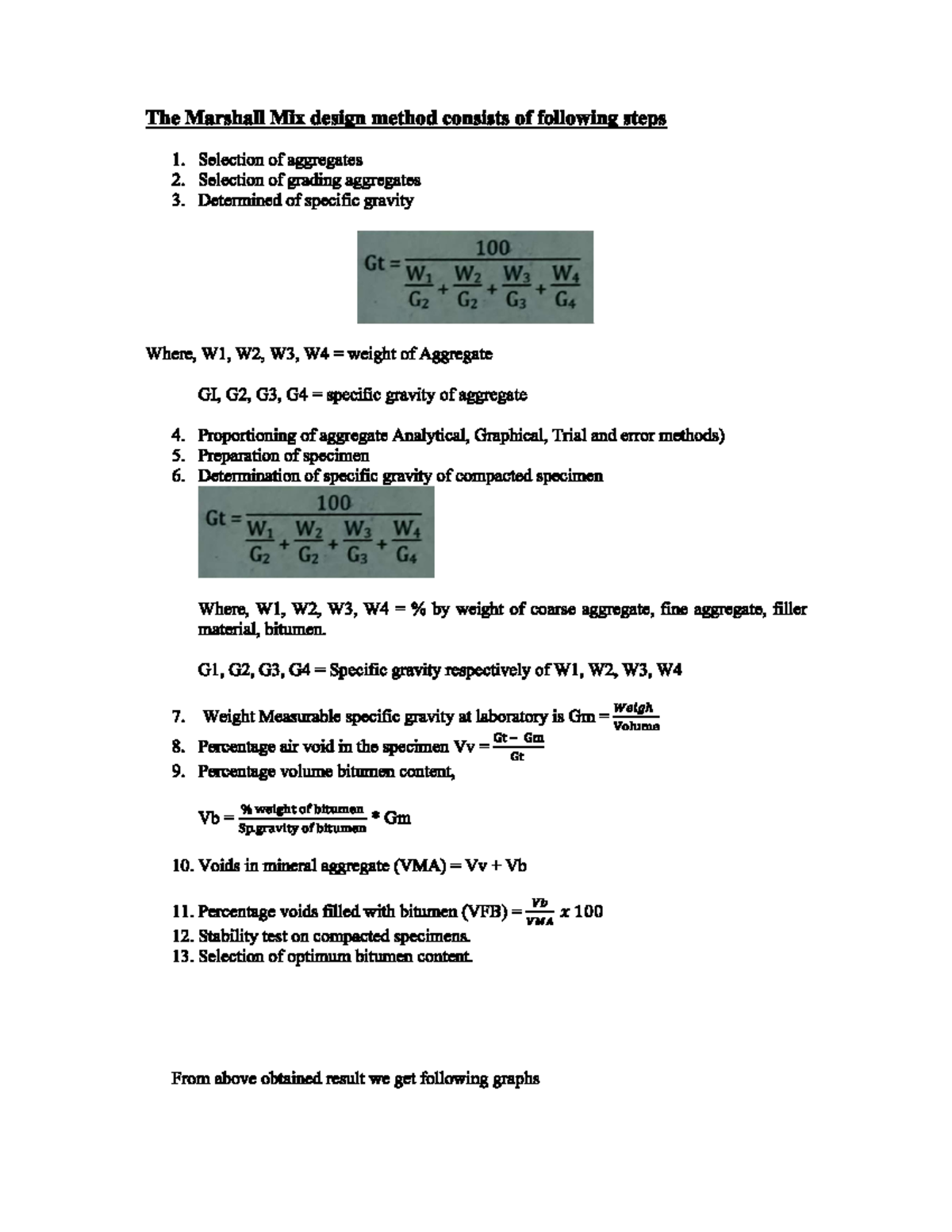 Asphalt Mix Design Civil Engineering Studocu