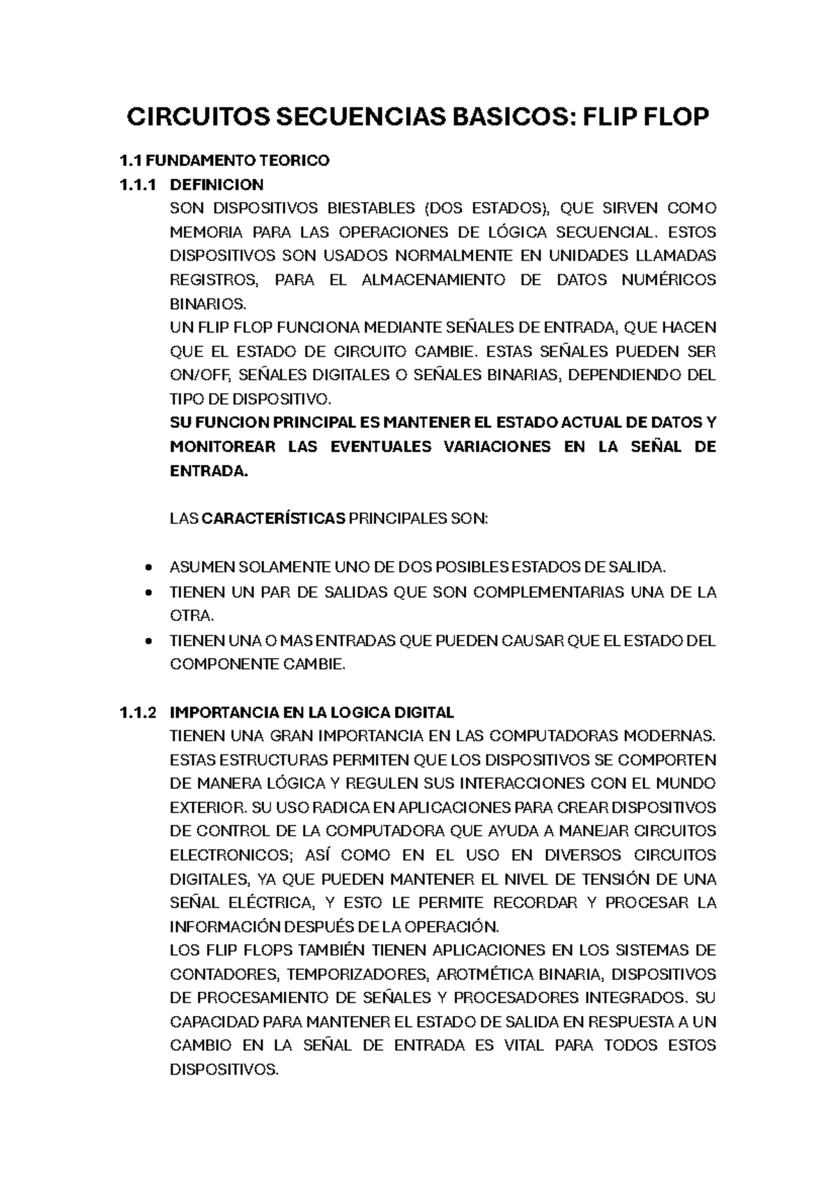 Circuitos Secuencias Basicos FLIP FLOP - CIRCUITOS SECUENCIAS BASICOS ...
