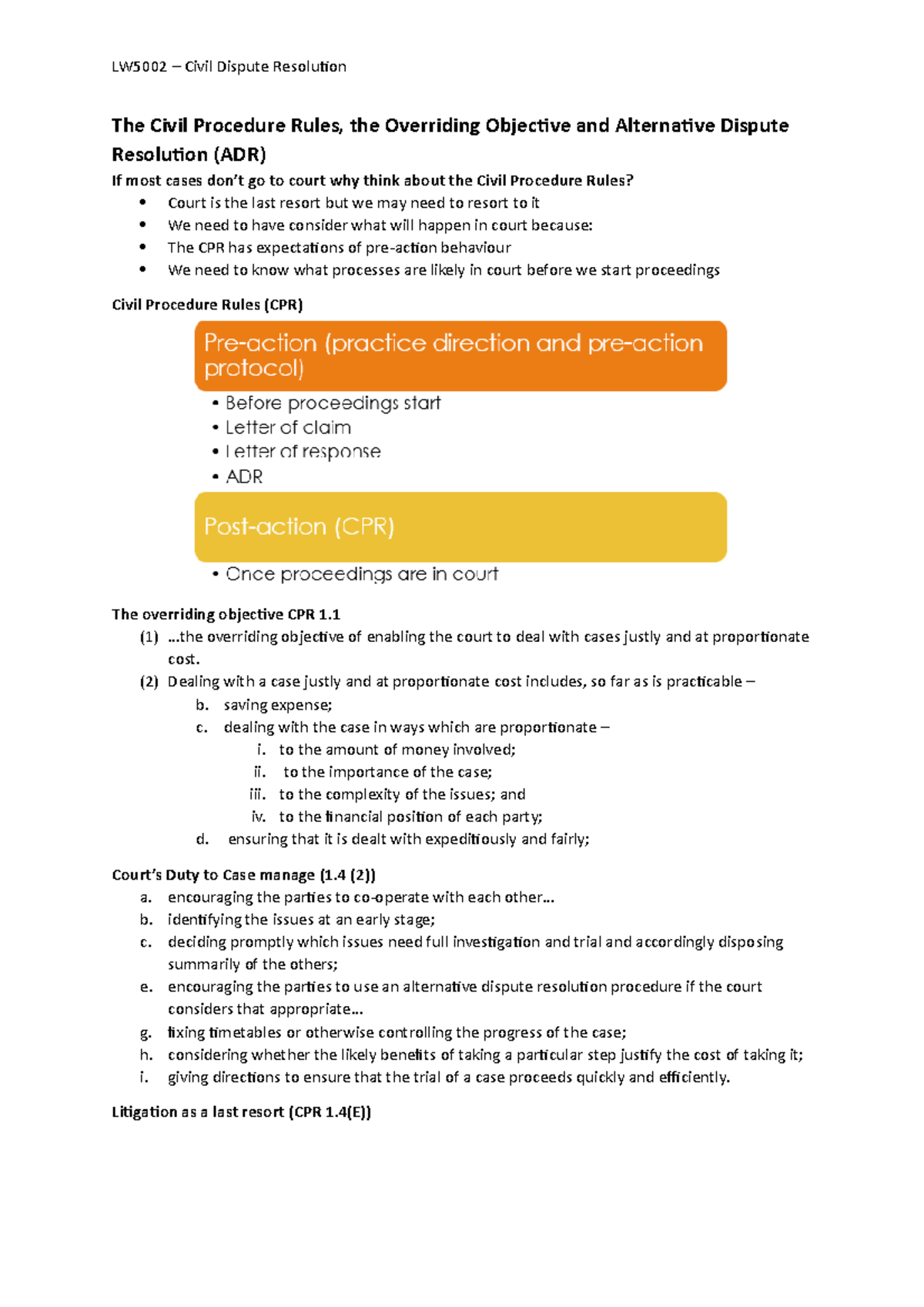 What Is The Civil Procedure Rules