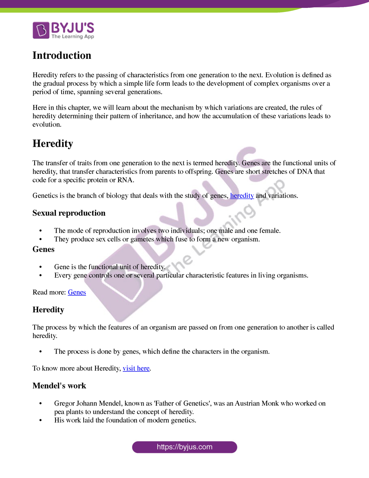 case study of heredity class 10