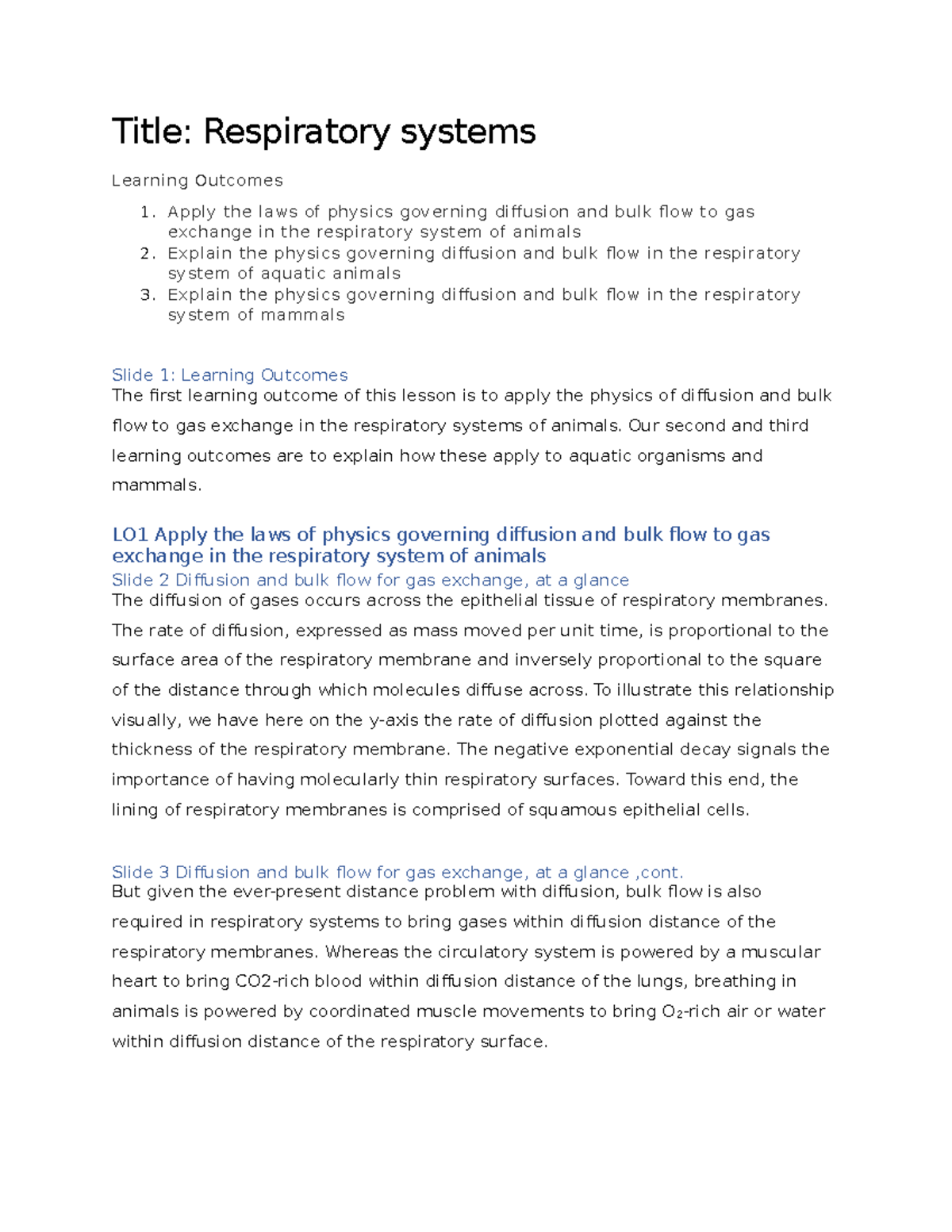 BIOL 225 Transcript AFF5 Respiratory System - Title: Respiratory ...