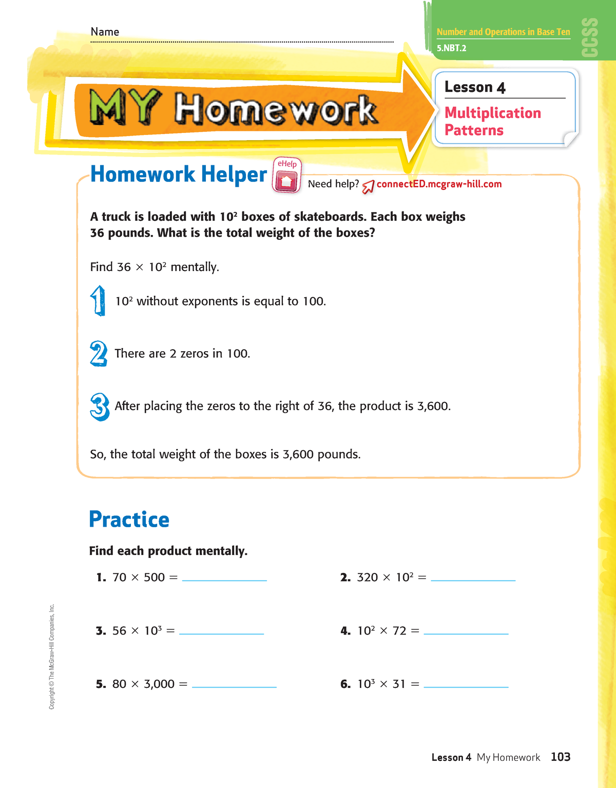 lesson 5 my homework page 855