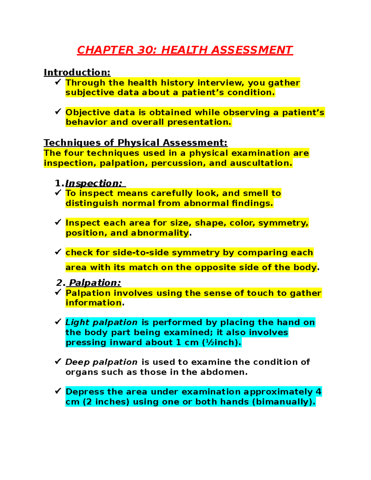 health assessment critical thinking questions