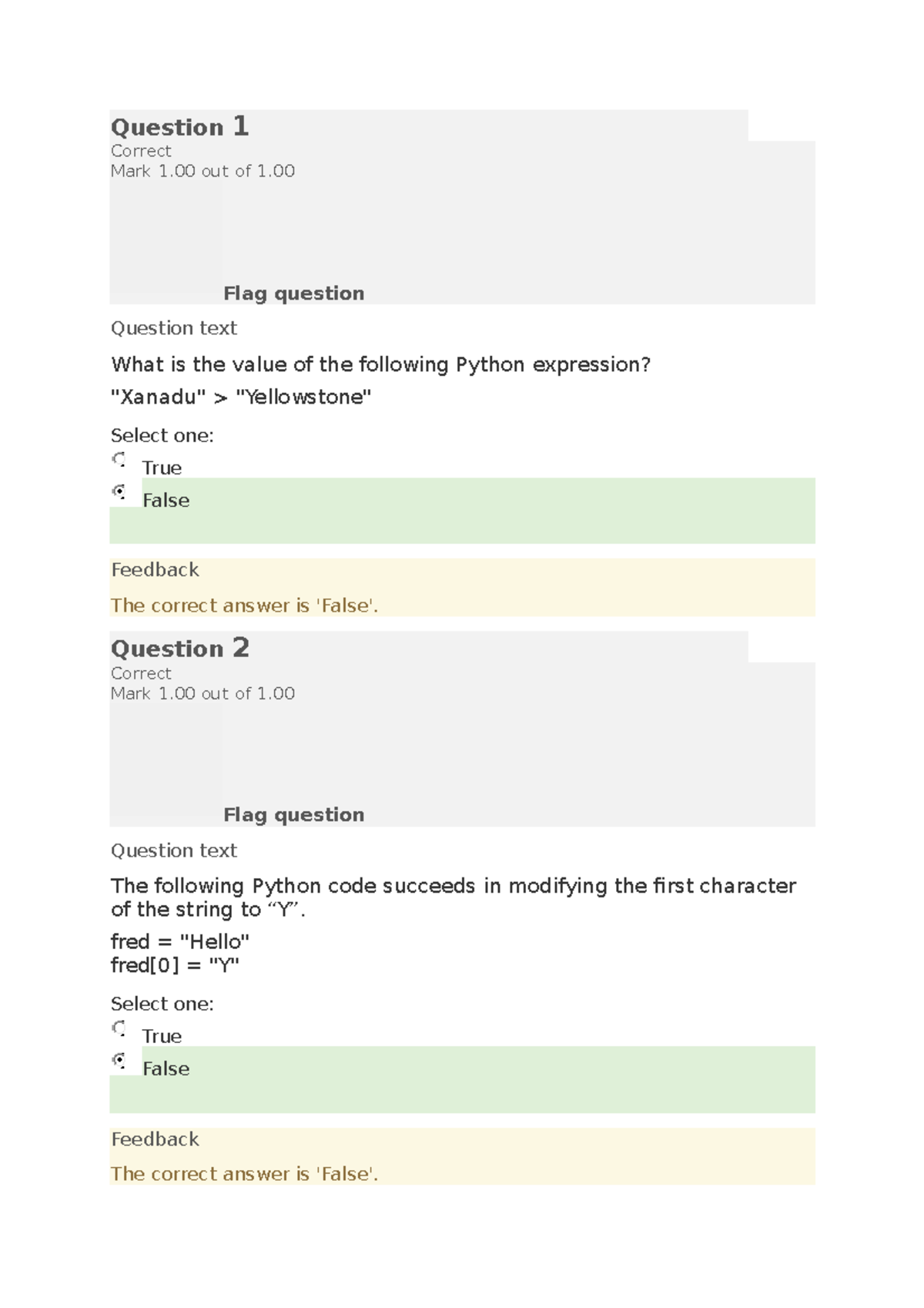 Python Quiz: Loops and Statements - Studocu