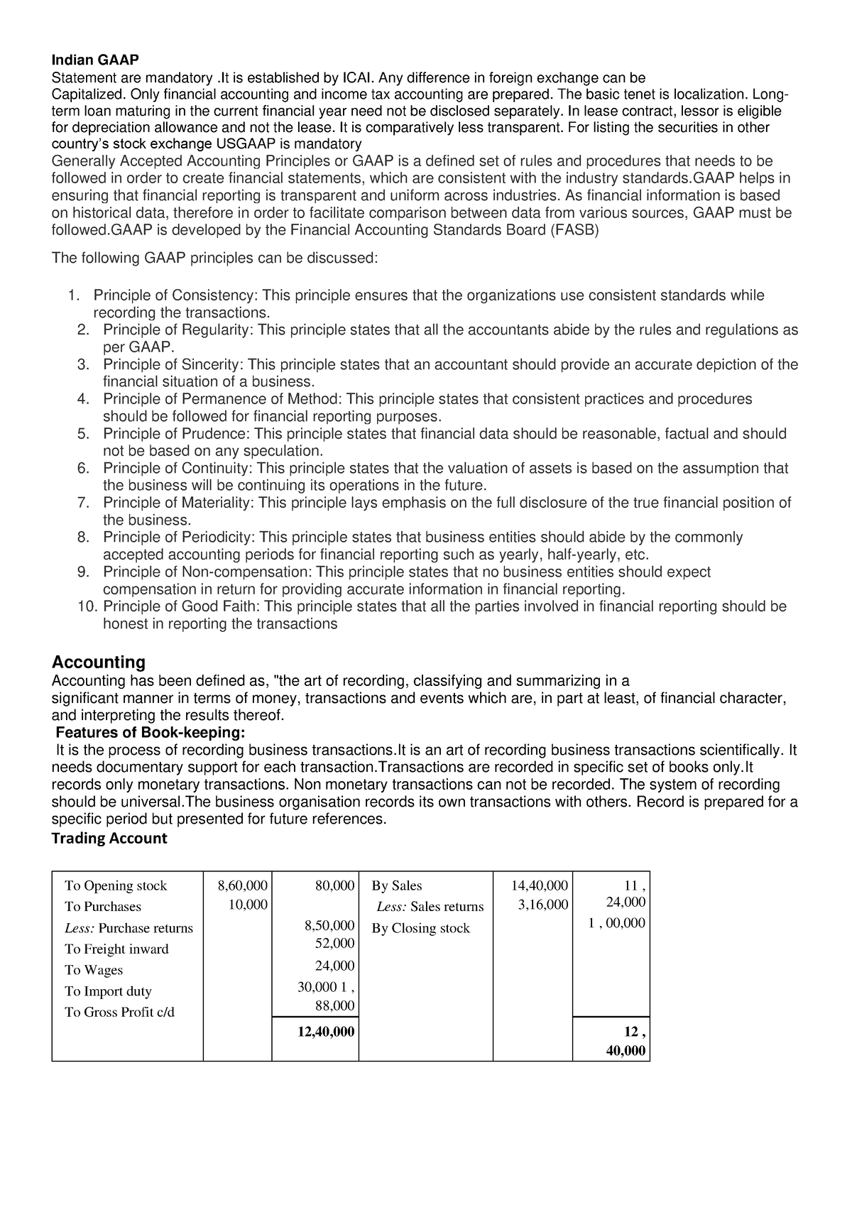 Finance Bit - Indian GAAP Statement Are Mandatory .It Is Established By ...