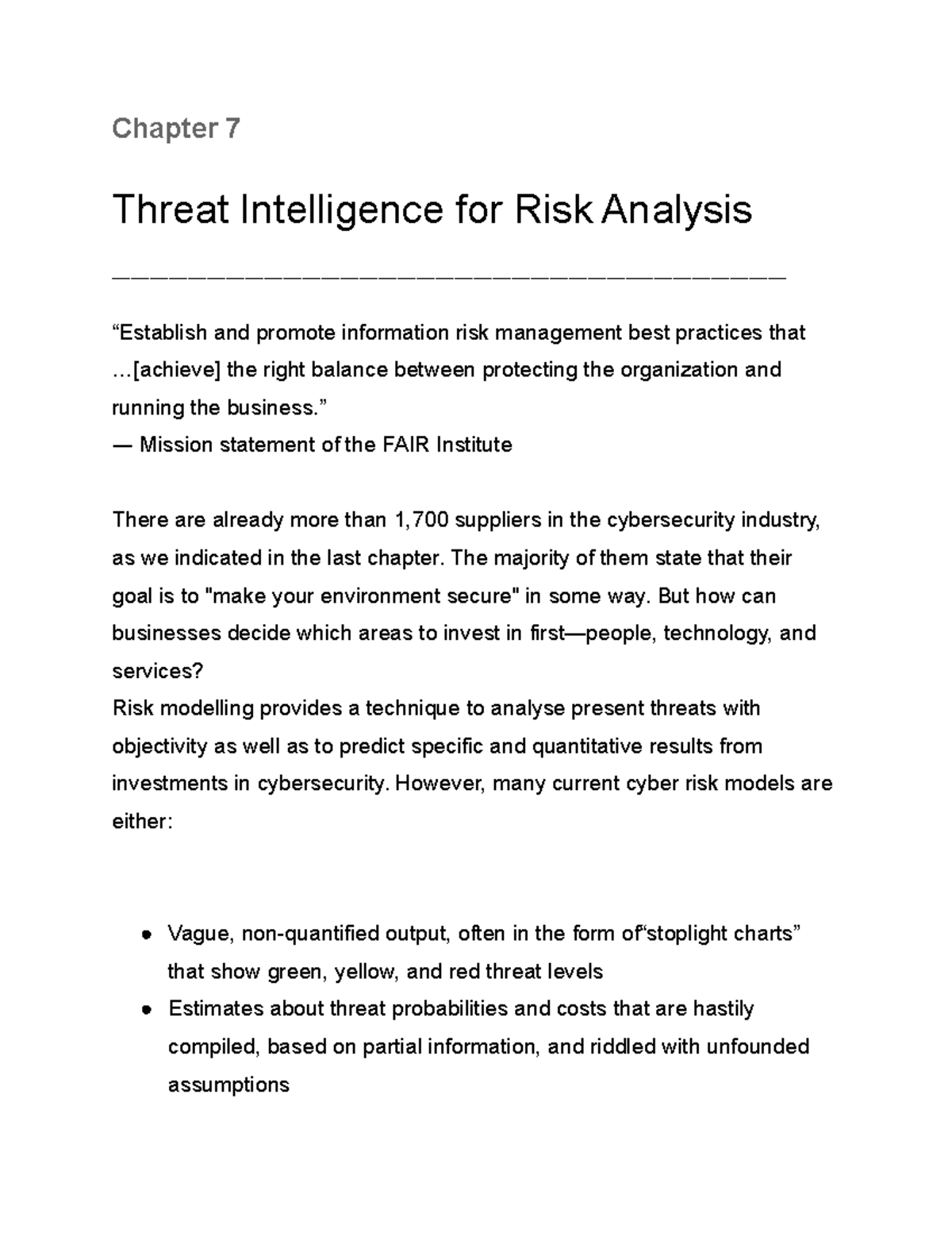 The Threat Intelligence Handbook Chapter 7 Part 1 - Chapter 7 Threat ...