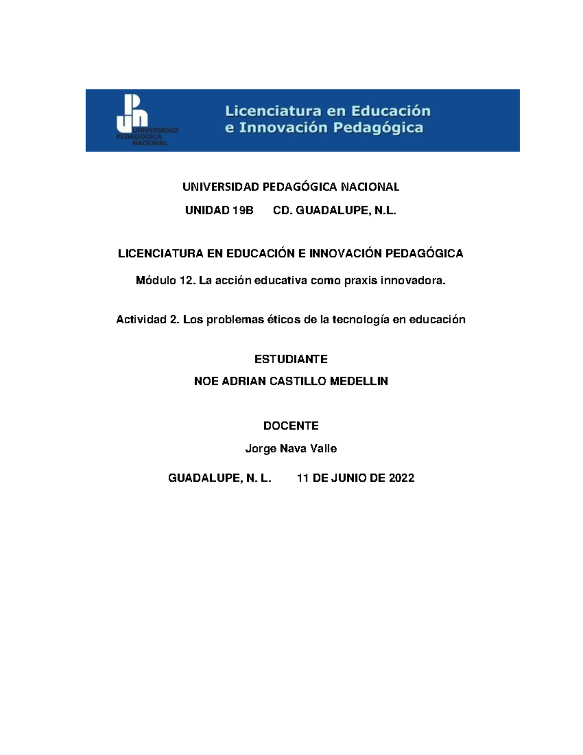 NACM Solucioneseticas UNIVERSIDAD PEDAG GICA NACIONAL UNIDAD 19B CD 