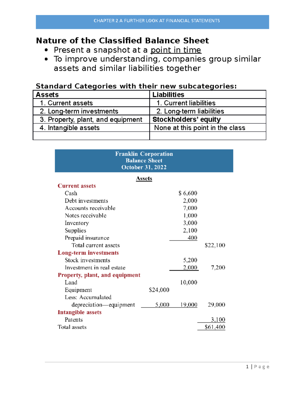 online-chapter-2-handout-nature-of-the-classified-balance-sheet-present-a-snapshot-at-a-point