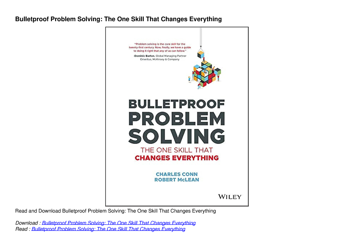 bulletproof problem solving free pdf