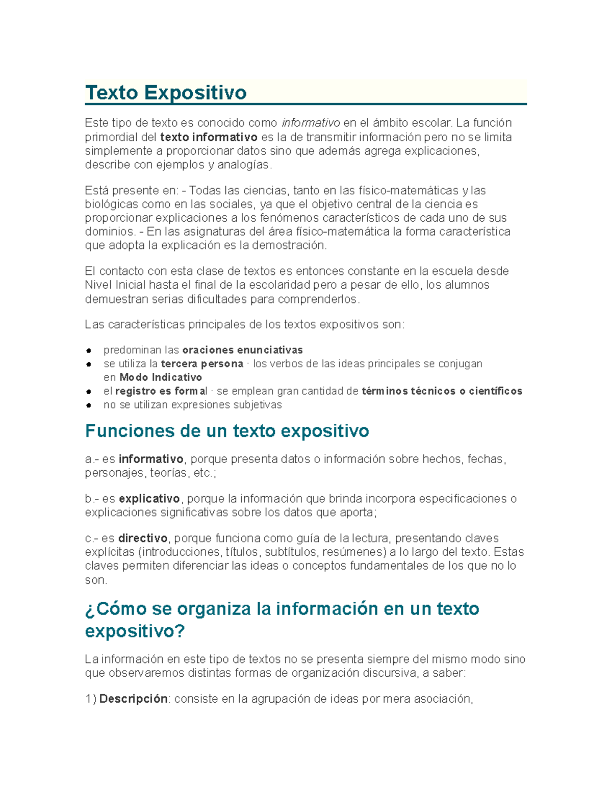 Texto Expositivo Texto Expositivo Este Tipo De Texto Es Conocido Como