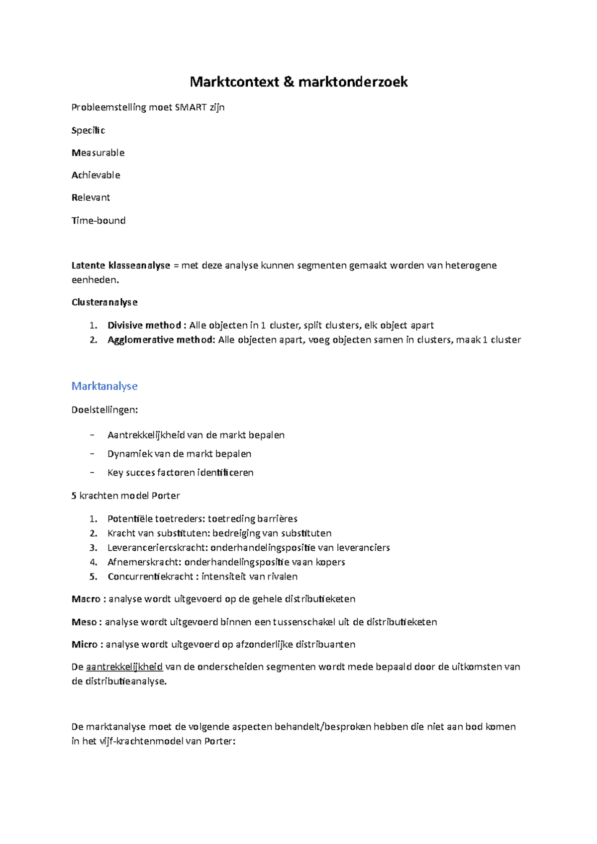 Marktcontext Samenvatting - Marktcontext & Marktonderzoek ...