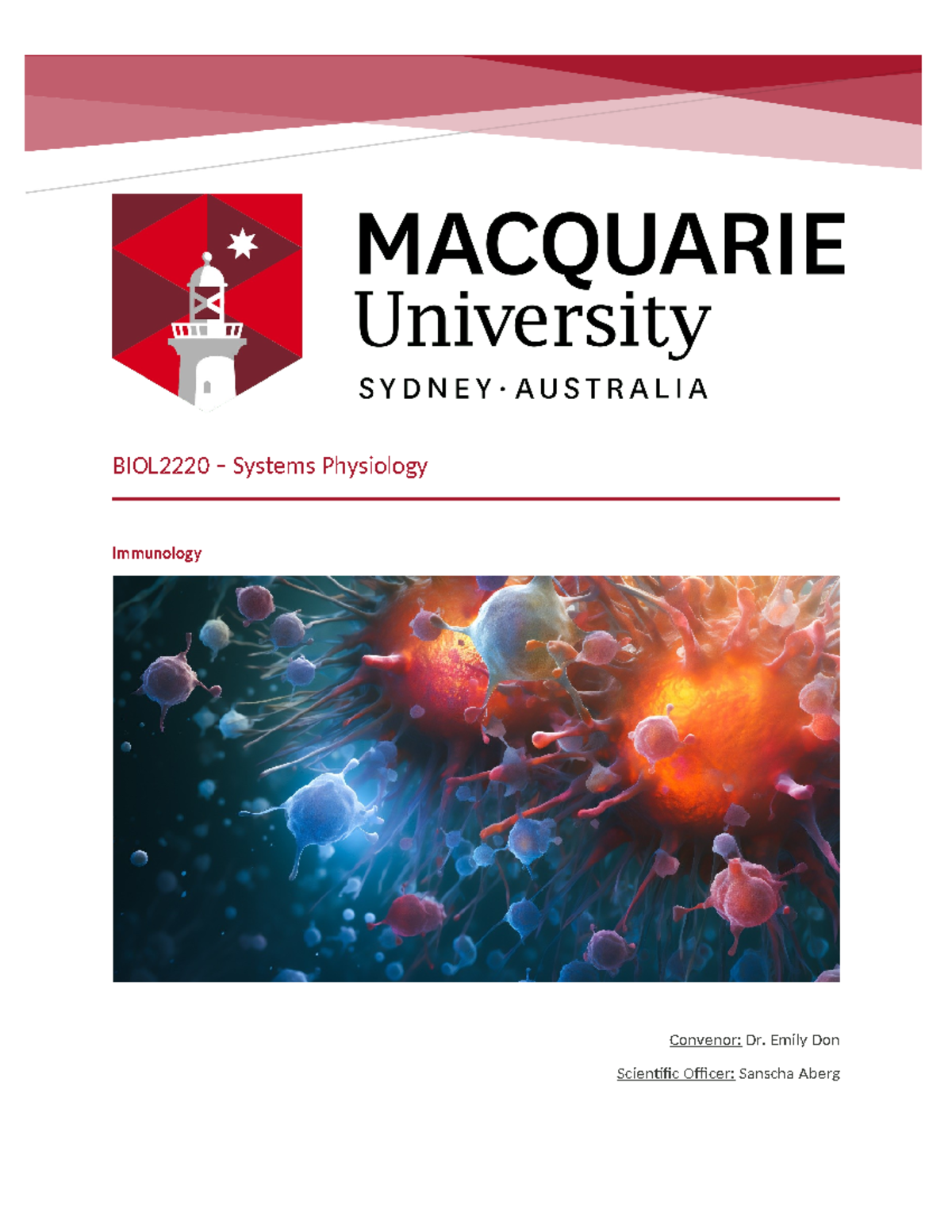 Immunology Lab Report Rubric and Template - BIOL2220 – Systems ...