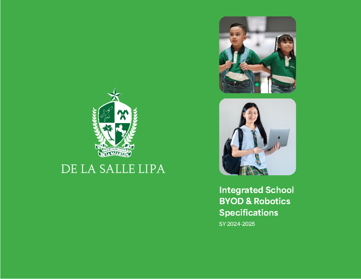 Integrated School BYOD & Robotics Specifications - Integrated School ...