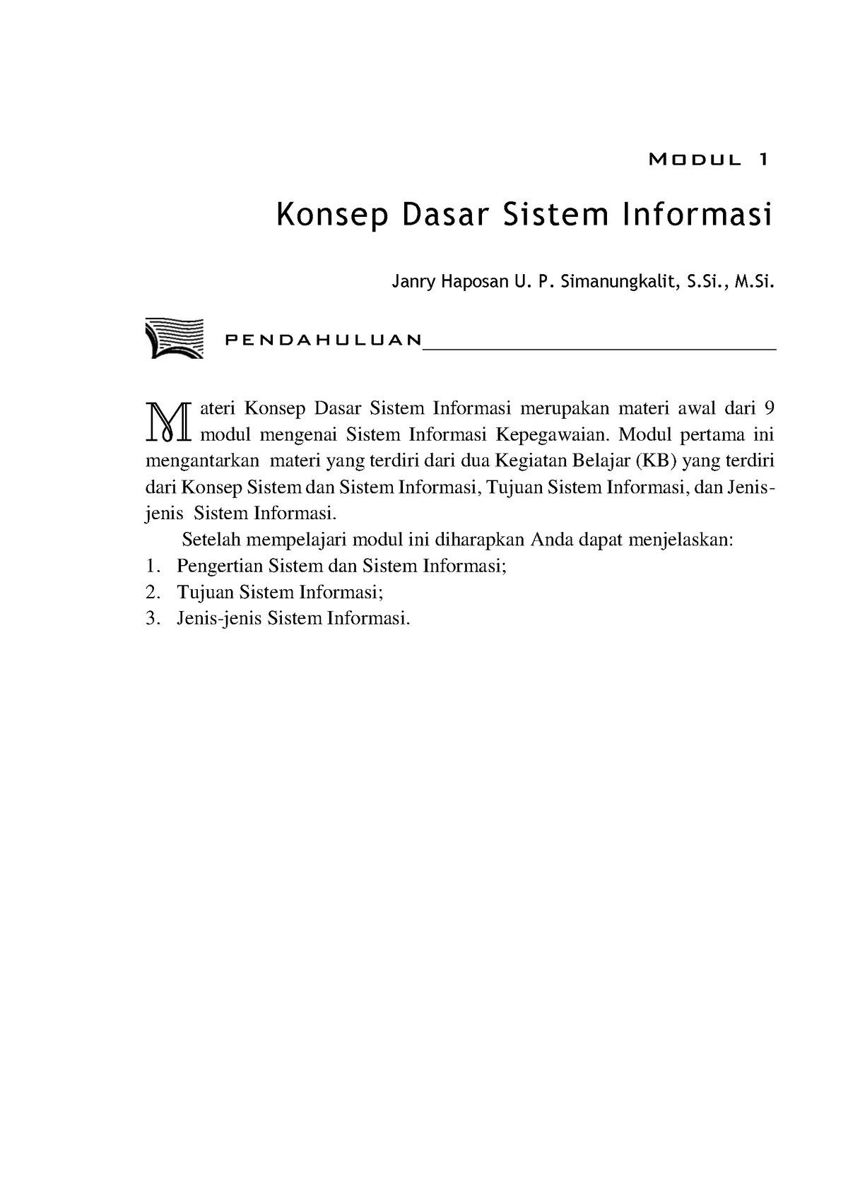 ADPG4442-M1 - Llll - Modul 1 Konsep Dasar Sistem Informasi Janry ...