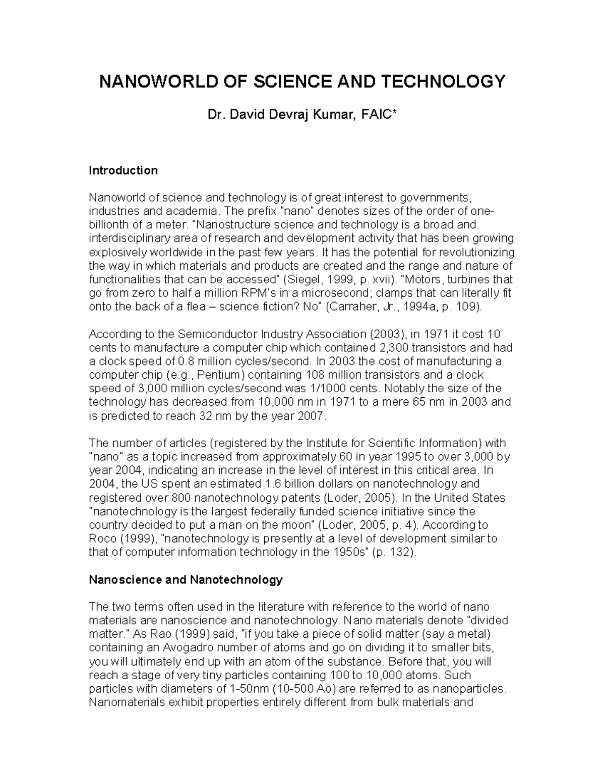 Nanoworld sci-tech - Learn more - NANOWORLD OF SCIENCE AND TECHNOLOGY ...