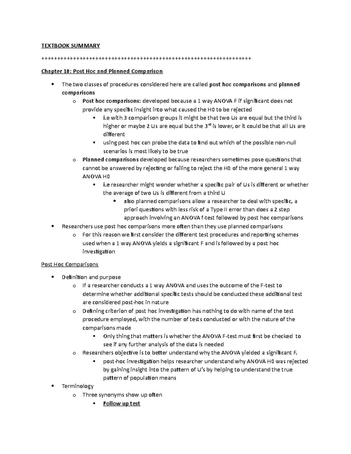 Textbook Summary WK 3-7 - TEXTBOOK SUMMARY - Studocu