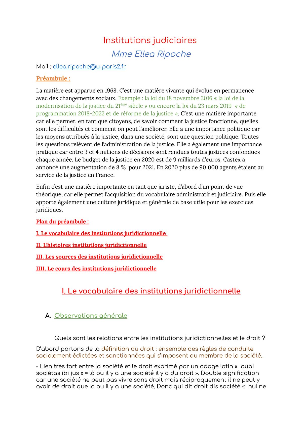 Institutions Judiciaires - Institutions Judiciaires Et Administratives ...