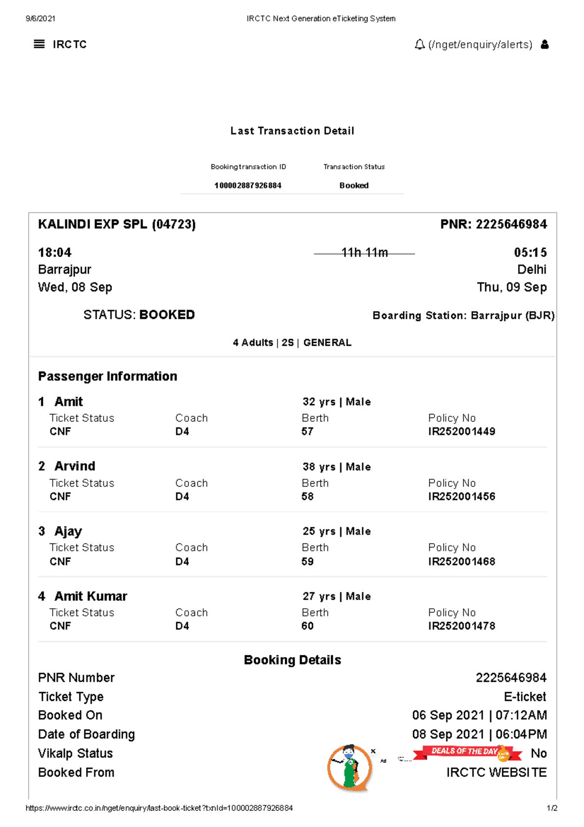 11 Irctc Next Generation e Ticketing System - 9/6/2021 IRCTC Next ...