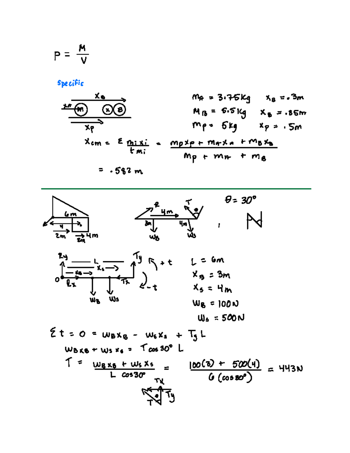 Chapter 9 - Lecture notes 2 - M P v specific XB MA 3075kg Xa u3m A ZA X ...